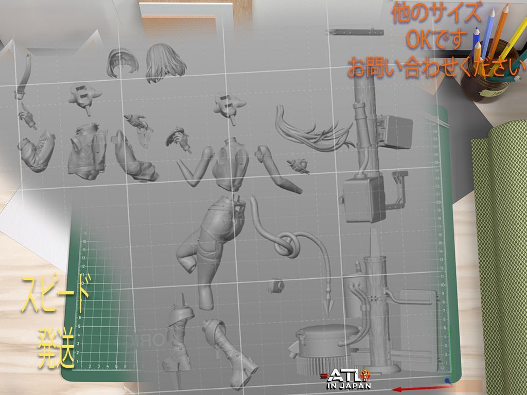 1/8スケール Jane Tel ガレージキット サイバーパンクガール