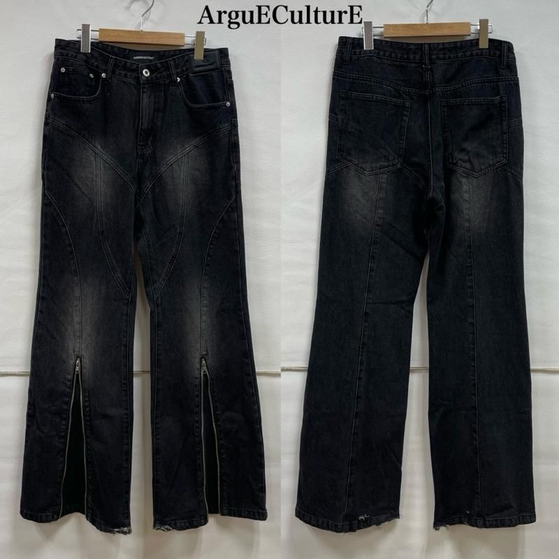 ArguE CulturE デニムパンツ フレアジーンズ ウォシュッド 人気