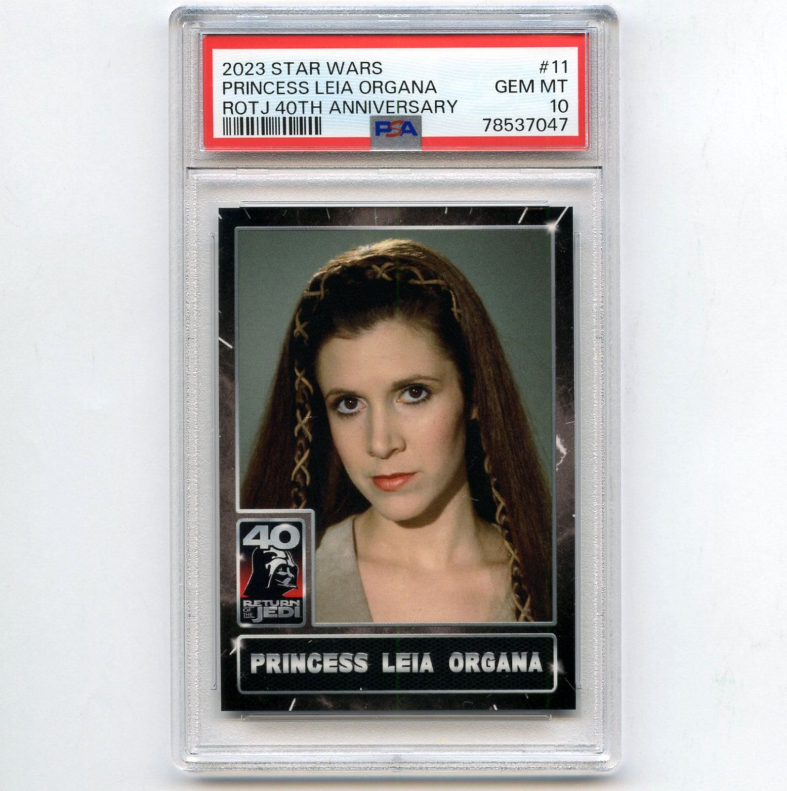 PSA10 キャリー・フィッシャー レイア姫 スターウォーズ ジェダイの 