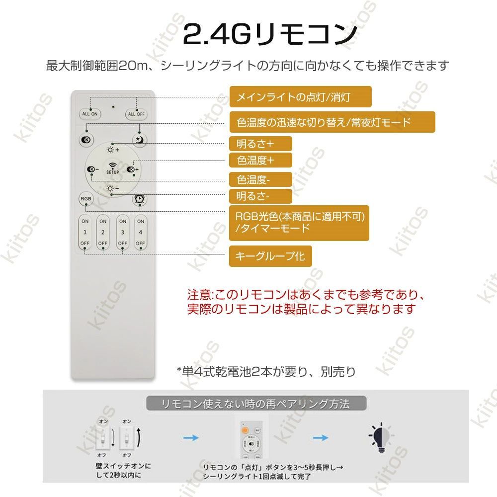 シーリングライト led