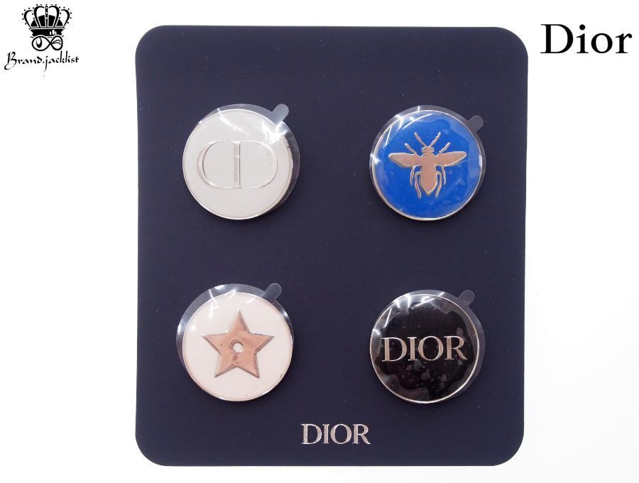 New 新品】ディオール Dior ノベルティ ピンバッジ CD ４個セット ...