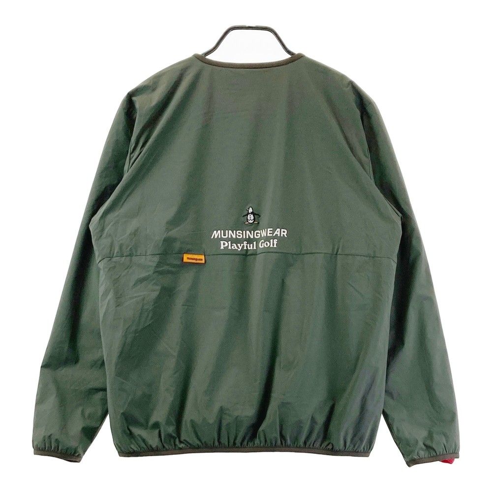 サイズ：M MUNSING WEAR マンシングウェア 2024年モデル 長袖プルオーバー プリント  カーキ系 [240101448676] ゴルフウェア メンズ ストスト サイズ：M MUNSING WEAR マンシングウェア 2024年モデル 長袖