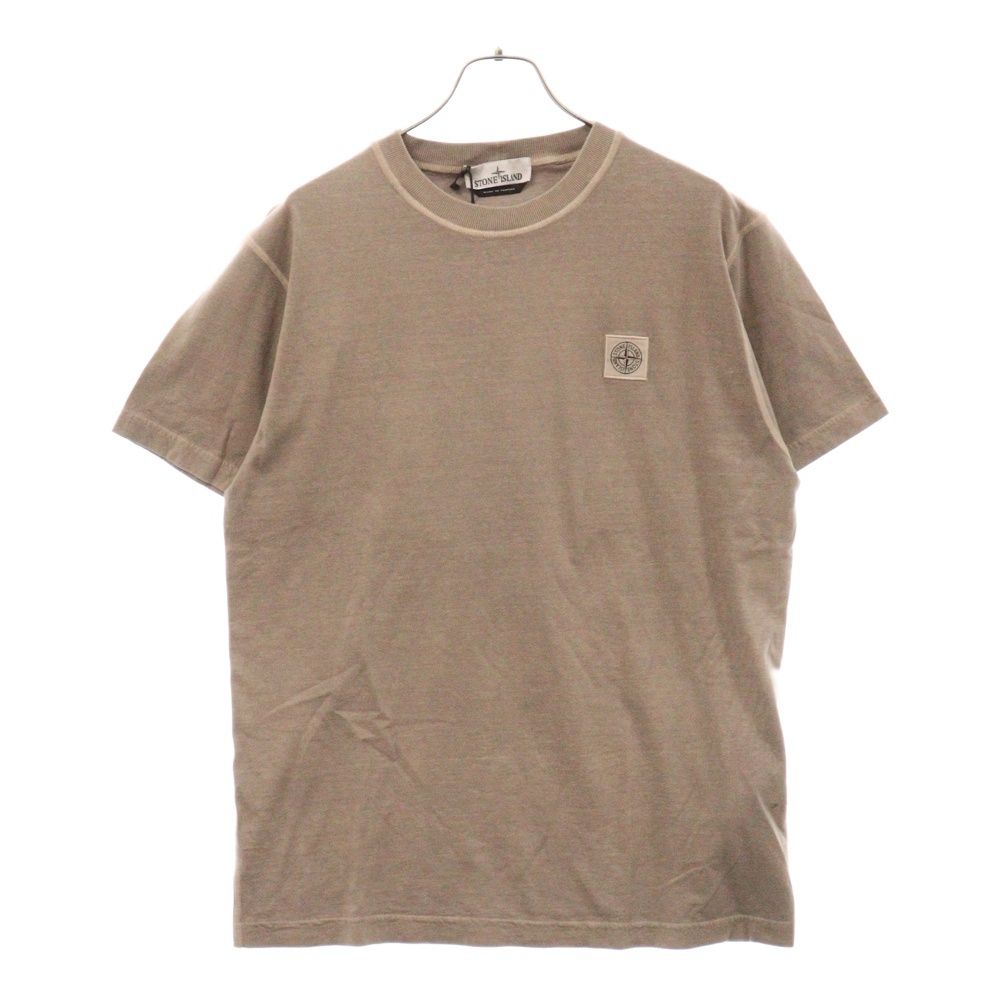 STONE ISLAND (ストーンアイランド) ワンポイントワッペンロゴ クルーネック 半袖Tシャツ カットソー ベージュ 801523757  V0192 - メルカリ