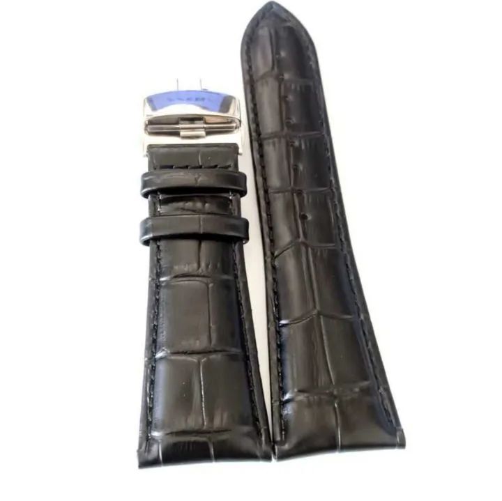 28mm 腕時計 交換用 社外品 ベルト ブラック 黒 Dバックル 防水