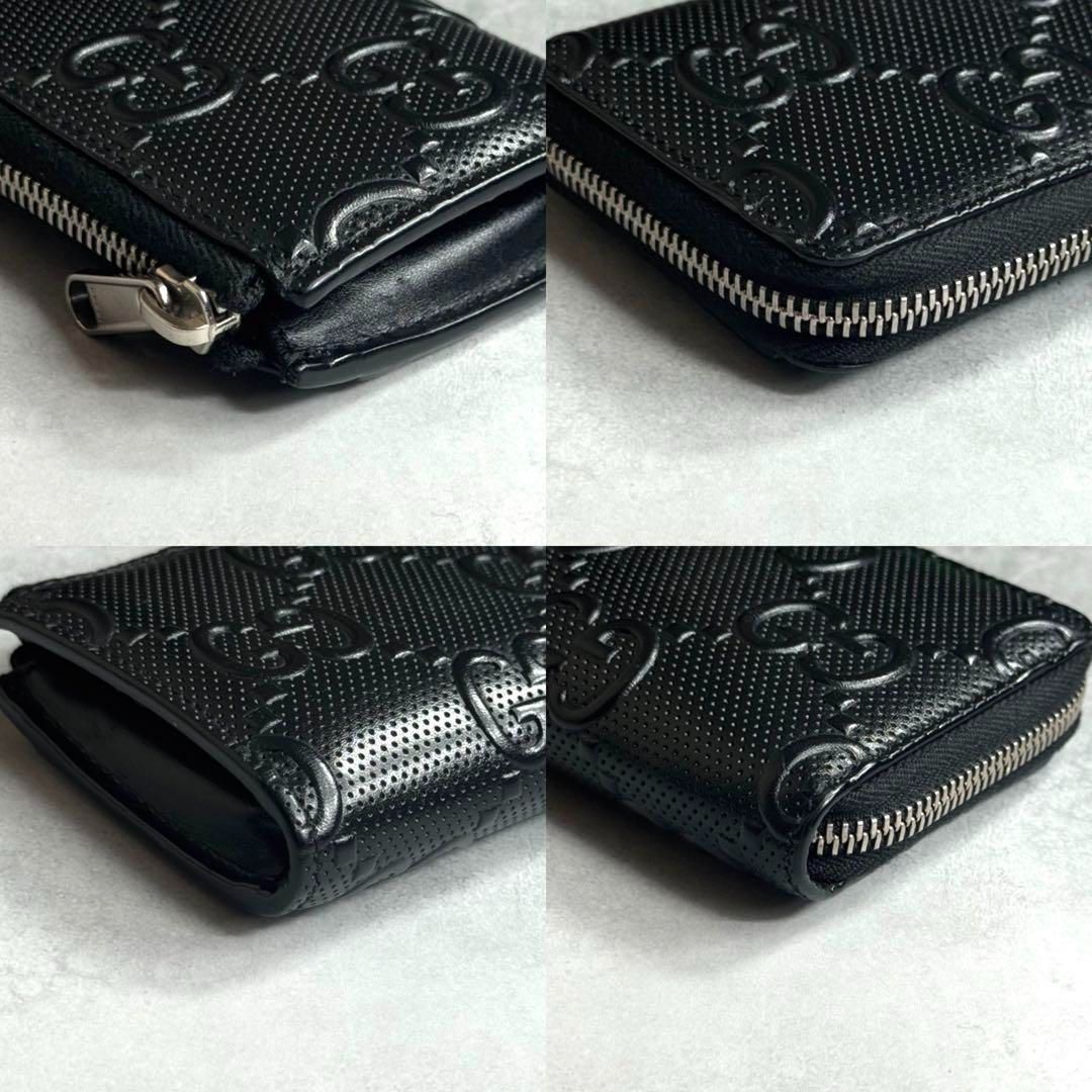 美品】 GUCCI グッチ / GGエンボスミニウォレット 二つ折り財布