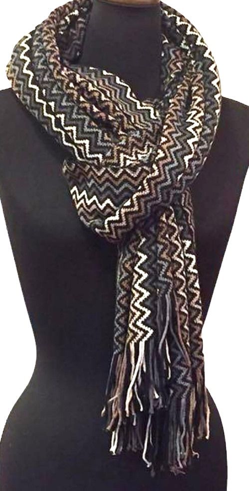 MISSONI ミッソーニ ウール ストール グレー ブラウン - メルカリ