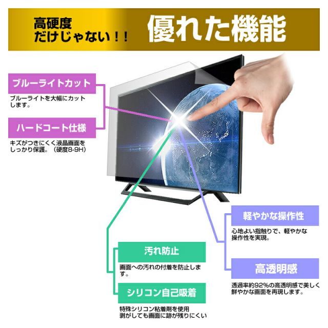 neXXion WS-TV3255B [32インチ] 機種で使える 強化 ガラスフィルム と