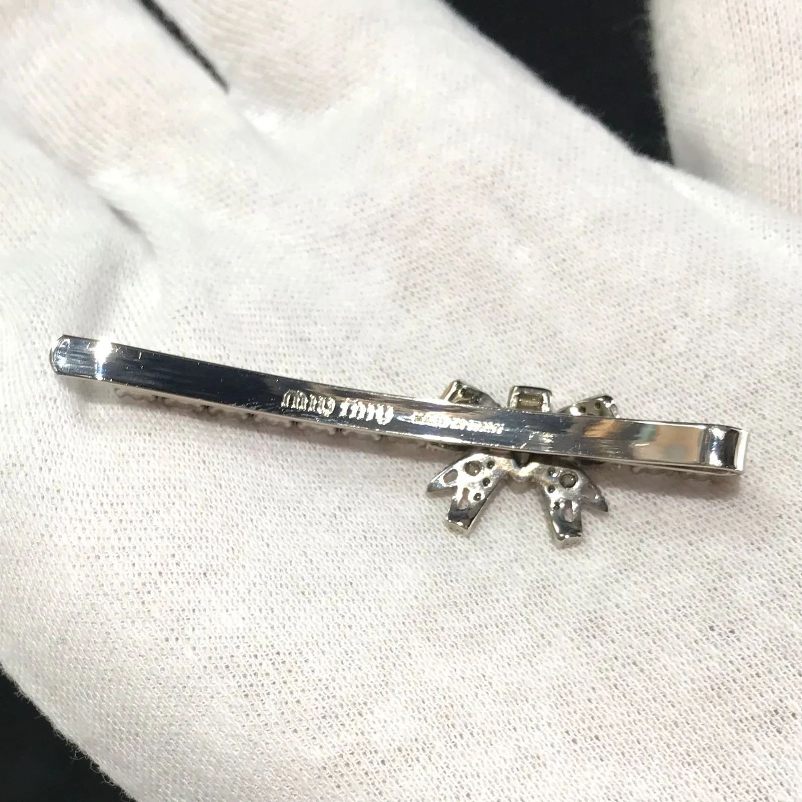 MIU MIU ミュウミュウ ラインストーン ヘアピン アクセサリー 楽天市場】MIU MIU ミュウミュウ リボン ラインストーン