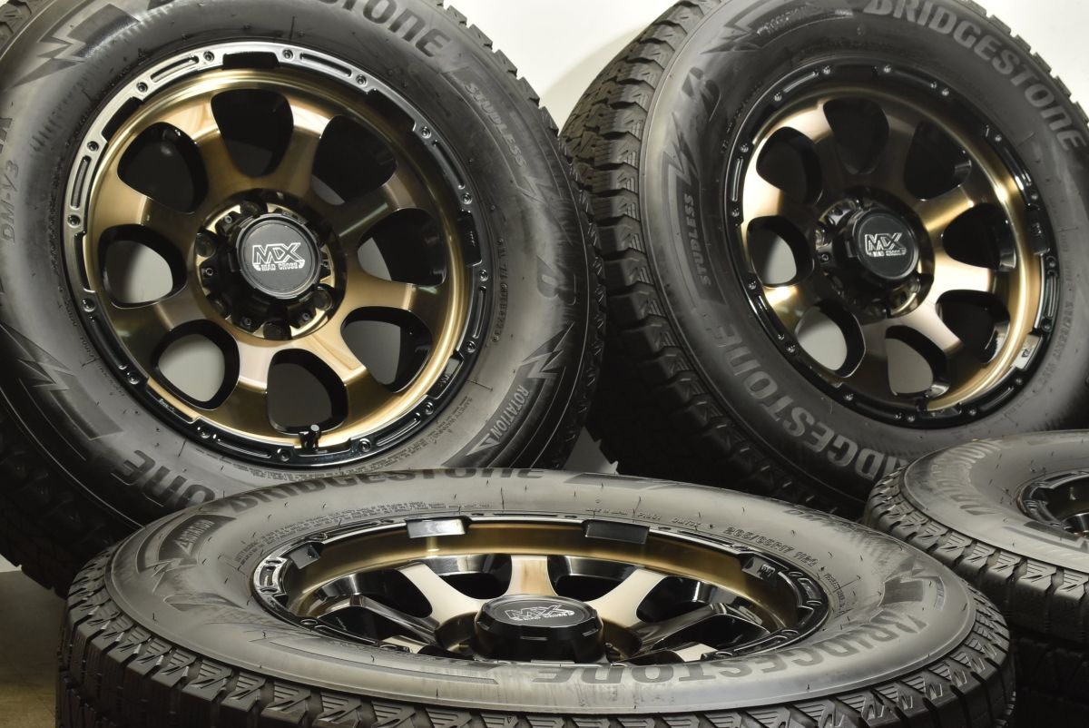 バリ溝 MAD CROSS GRACE 17in 8J 20 PCD139.7 ブリヂストン ブリザック DM-V3 265 65R17 プラド ハイラックス サーフ