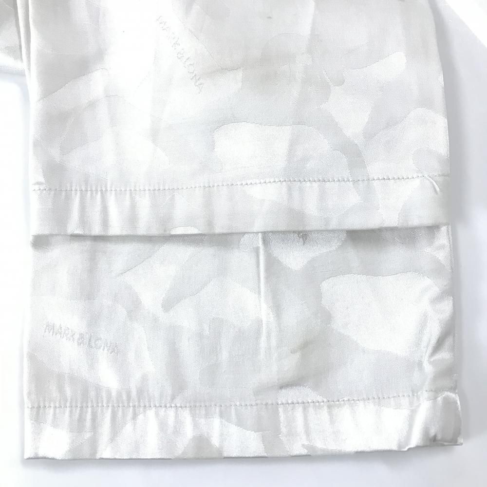 廃番 マークアンドロナ パンツ 白 カモフラ柄地模様 迷彩 ストレッチ メンズ XL ゴルフウェア MARK＆LONA 2025年新作。