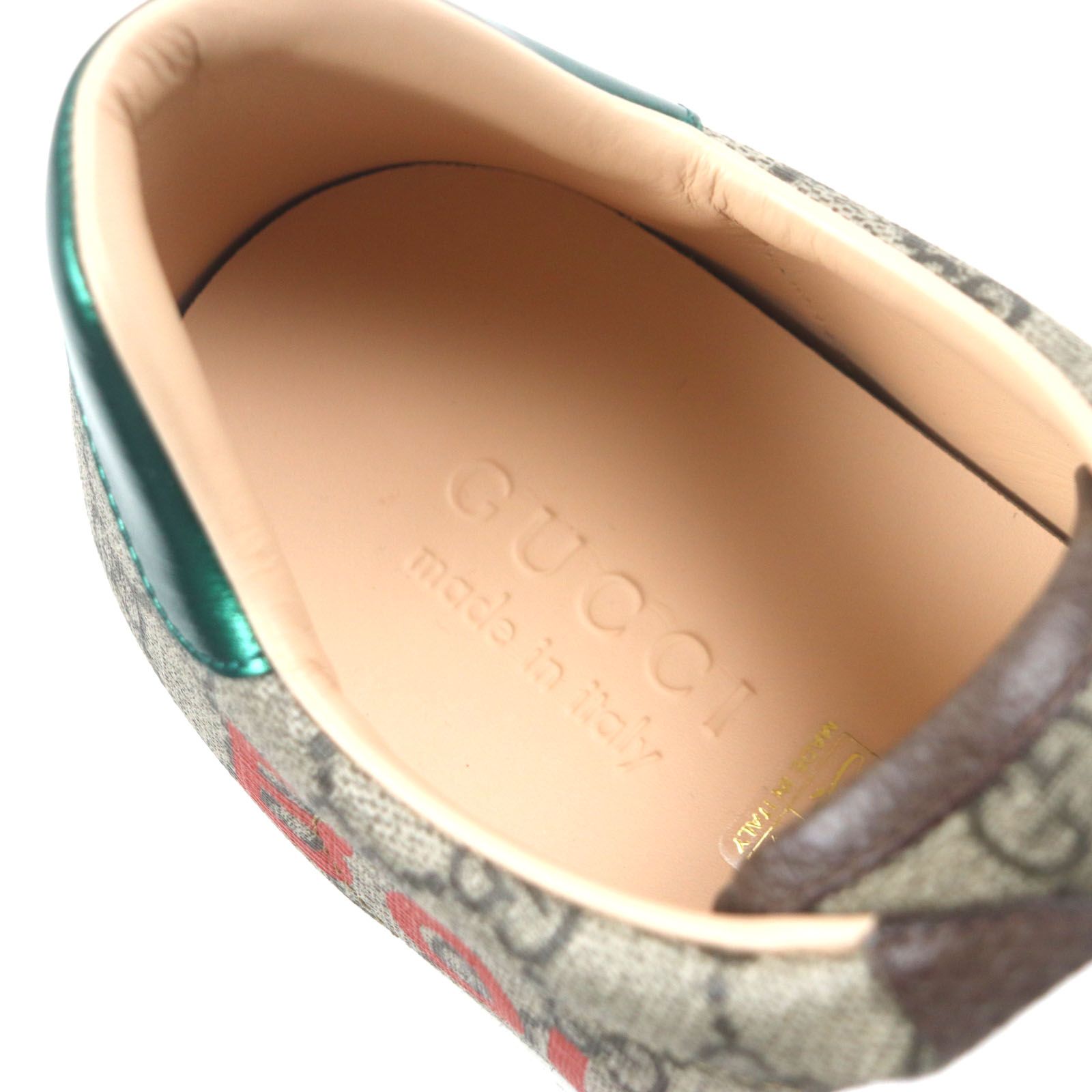 未使用品▽GUCCI グッチ 623236 ACE エース キャンバス レザー GG 