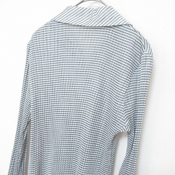 ピエールカルダン pierre cardin プリーツ加工 ロングシャツ