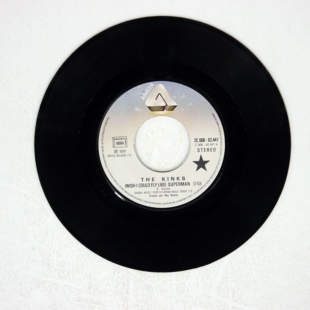 仏 フランス盤 KINKS/(WISH I COULD FLY LIKE) SUPERMAN/ARISTA