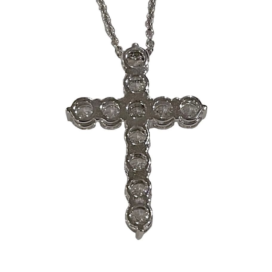 GRAFF グラフ ラウンド ダイヤモンド クロス ラージ ペンダント Round Diamond Cross pendantLarge White  ネックレス 750 K18 WG ホワイトゴールド 極微品 - メルカリ