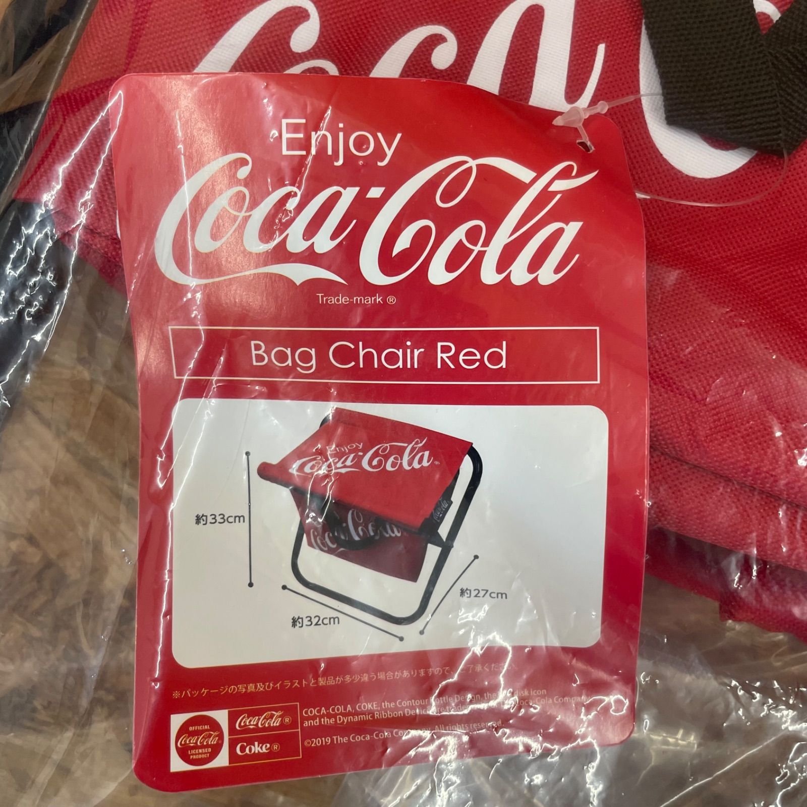 Coca-Cola アウトドアチェア 赤・バック 新品 未使用 Coca-Cola バッグチェア レッド 未開封 アメリカン
