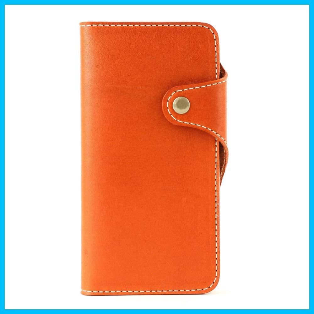 【在庫処分】本革 栃木レザー 手帳型 スマホケース 日本製 全機種 9色 (iPhone ケース 11 11 Pro pro iPhone Creation] ORANGE) [Native