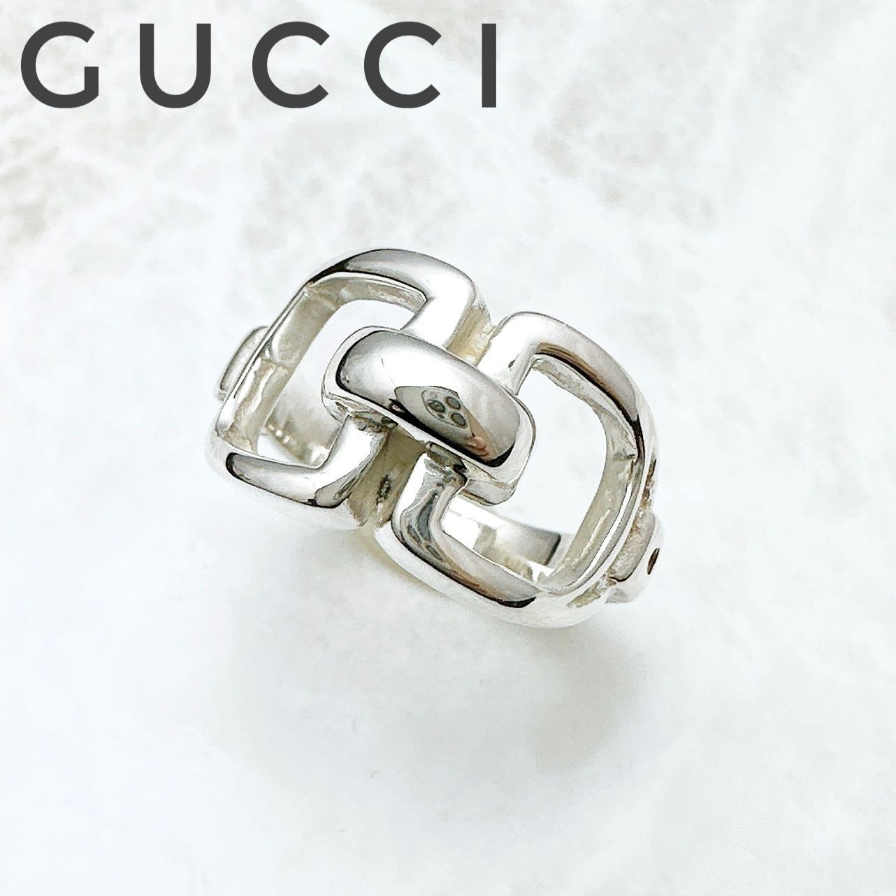 希少☆Vintage GUCCI ホースビット シルバー リング 9号 - BRANDBAY