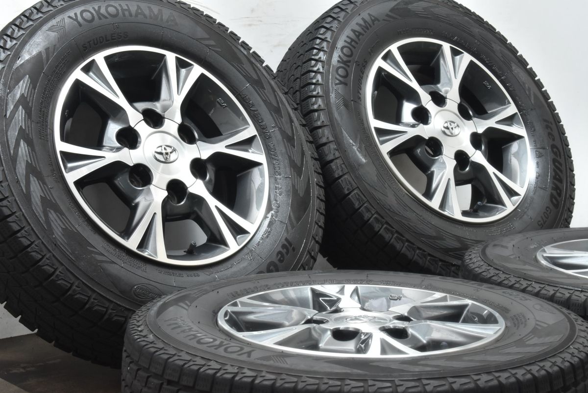 トヨタ 200 ハイエース 純正 15in 6J 35 PCD139.7 ヨコハマ アイスガード G075 195 80R15 レジアスエース スーパーGL