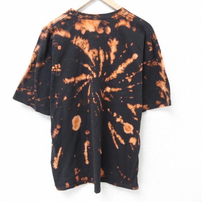 XL/古着 半袖 Tシャツ メンズ マーベル スパイダーマン アイアンマン コットン クルーネック 黒他 ブラック ブリーチ加工 25may24 中古
