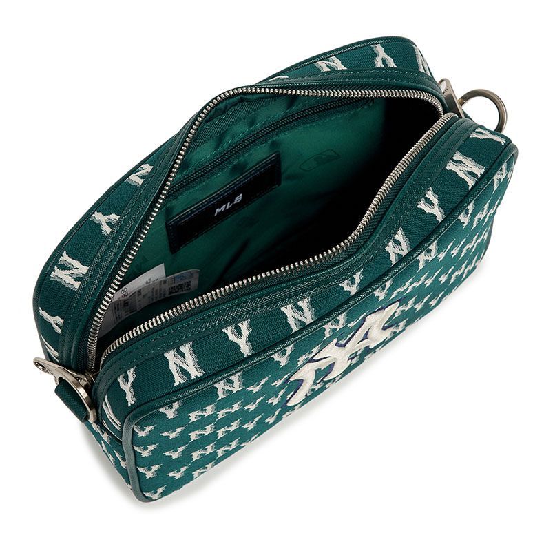 MLB モノグラム ジャカード クロスバッグ NY (D.Green) 新品 MLB KOREA ショルダーバッグ ボディーバック グリーン