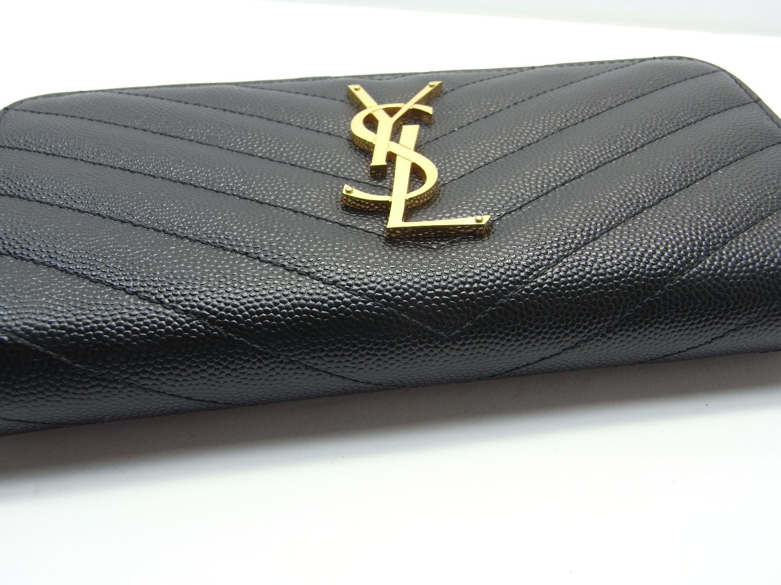美品】SAINT LAURENT (サンローラン) ラウンドジップ長財布 カサンドラ