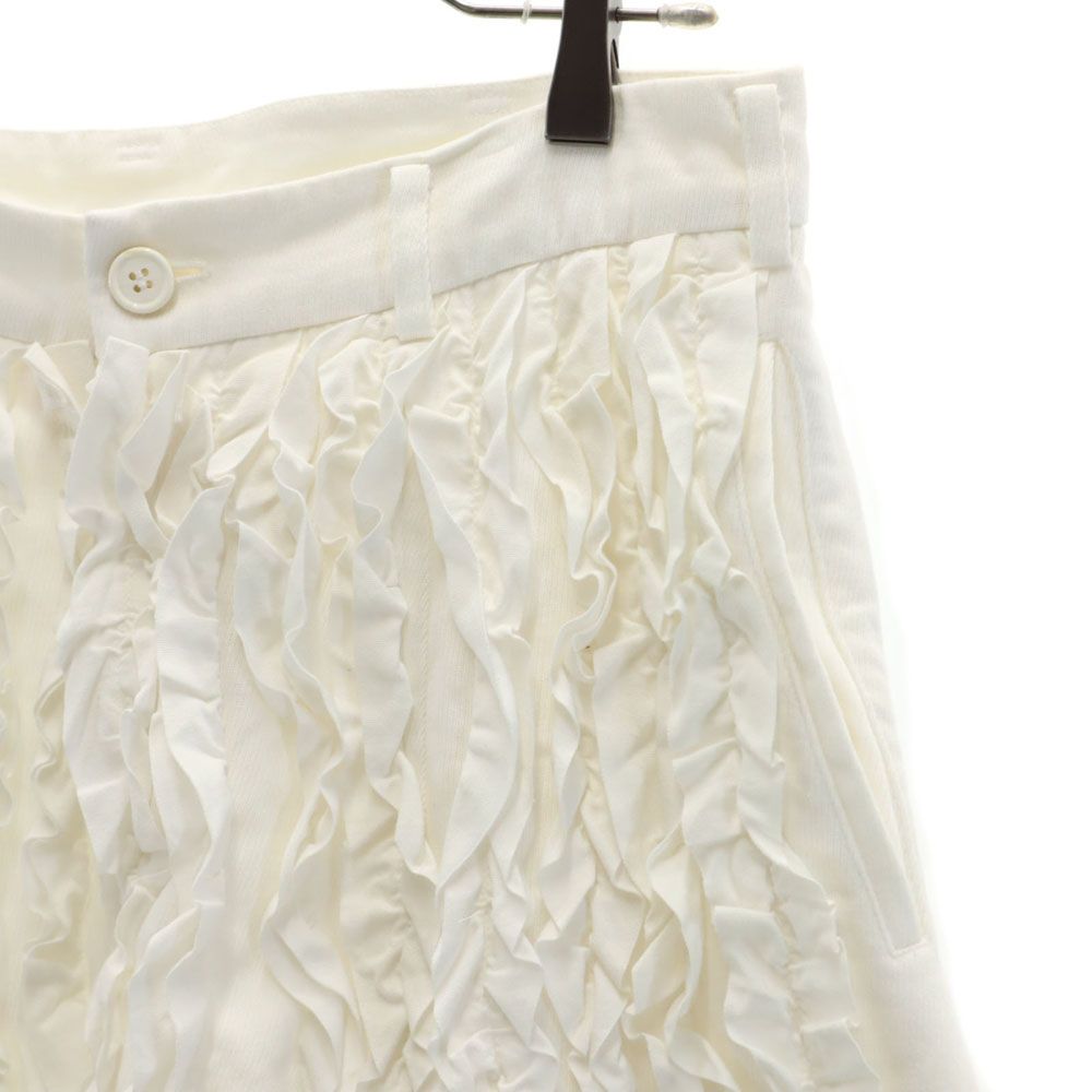 コムデギャルソン フリル付きホワイトサルエルパンツ コムデギャルソン