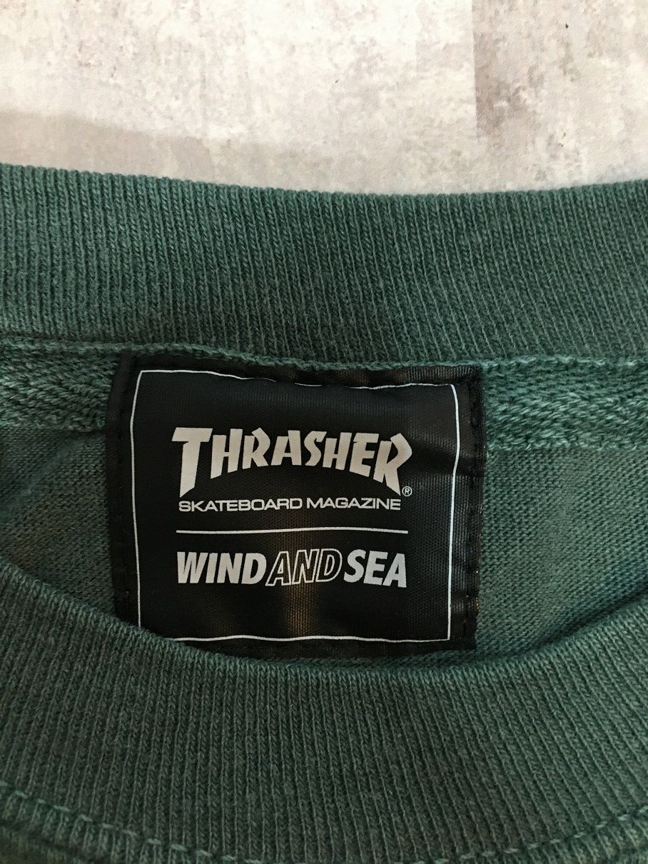 WIND AND SEA × THRASHER WDS L/S TEE 2 ウィンダンシー スラッシャー ...