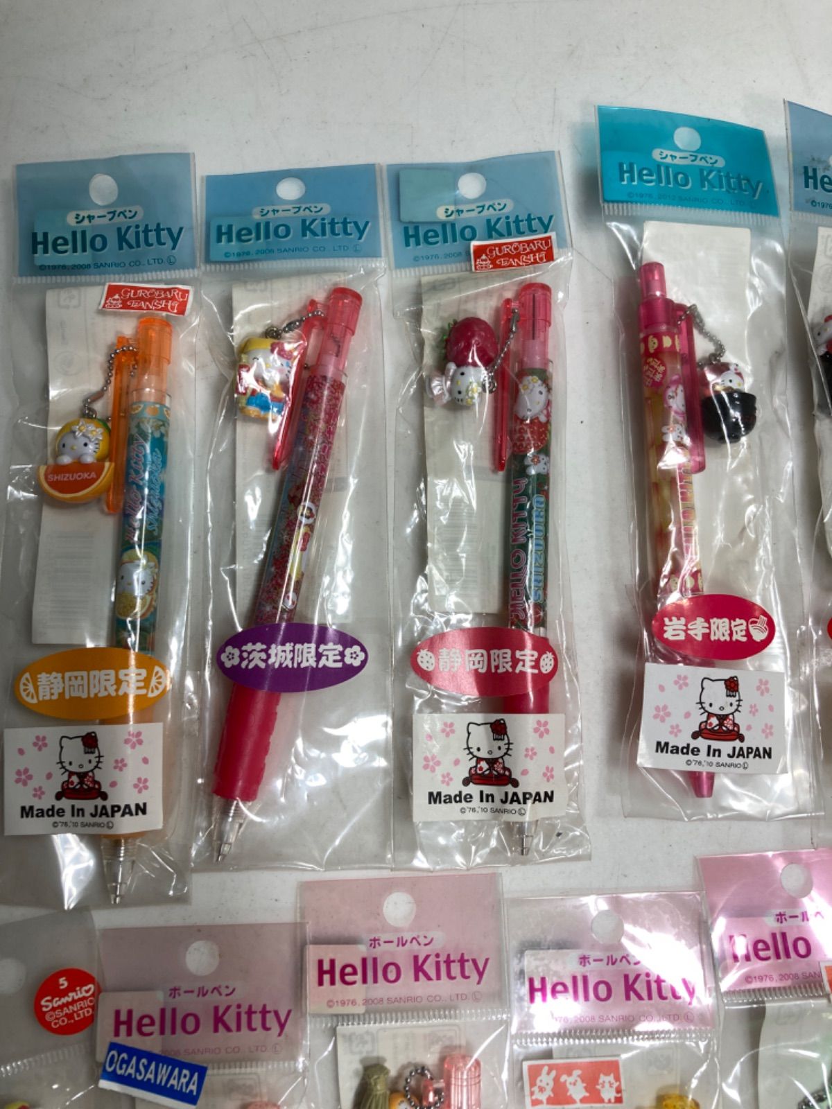 ハローキティ　ご当地限定　チャーム　シャープペン　ストラップ　6種11個セット ハローキティ ご当地限定 チャーム シャープペン ストラップ 6種11個