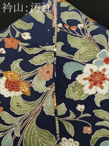 平和屋着物○上質な小紋 更紗花間道 金彩 鬼しぼ縮緬 正絹