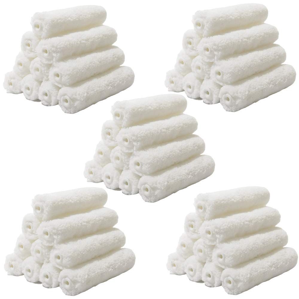 ハケ市 スモール ローラー マイクロファイバー ホワイト 白 6インチ 13mm 50本 塗装 ペイントローラー セット まとめ買い