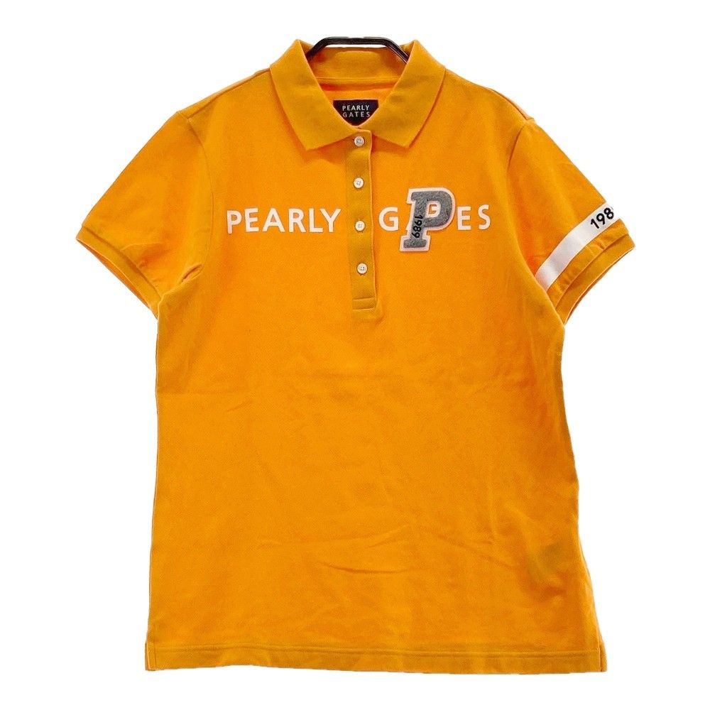 サイズ 1 PEARLY GATES パーリーゲイツ 2025年モデル 半袖ポロシャツ オレンジ系 240101238343 ゴルフウェア レディース ストスト