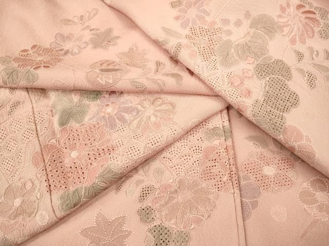 はらぺこあおむし様［3417］訪問着 中国三大刺繍 汕頭刺繍 スワトウ正絹着物袷 平和屋着物▽中国三大刺繍 汕頭刺繍 スワトウ刺繍 総刺繍 訪問着