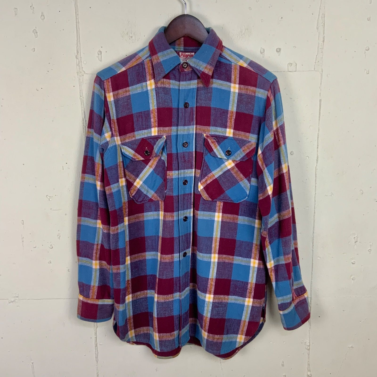 50s ヴィンテージ PILGRIM ピルグリム マチツキ フランネルシャツ 高配色 古着 f251010003