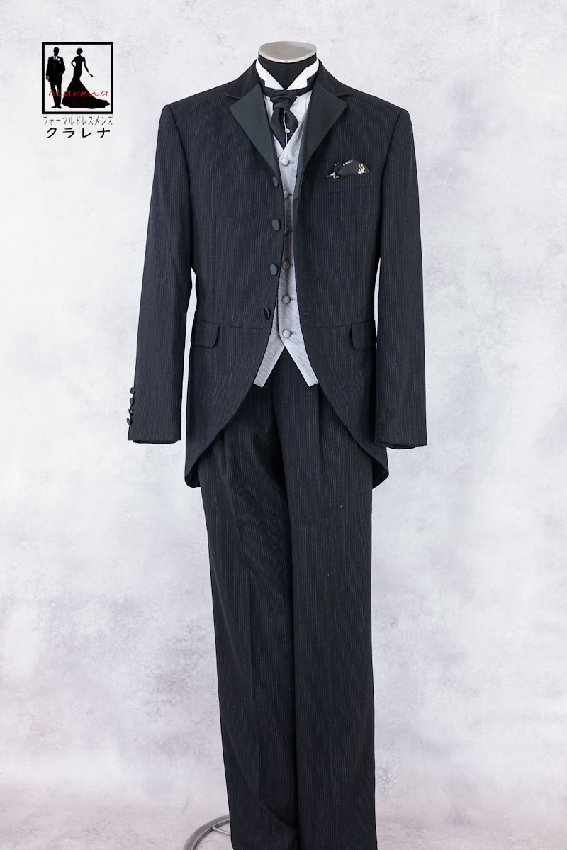 フォーマル衣装 SELBORNE クラレナの タイ付き 黒 薄グレーベスト ファンシーモーニングコート YLL MMm1275 品 洋装 メンズ タキシード KANDAIZUMI_COM
