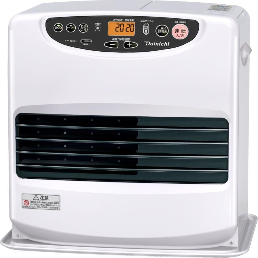 ダイニチ Dainichi 石油ファンヒーター 木造15畳まで|コンクリート20畳まで Lタイプ ム-ンホワイト FW-5625L-W