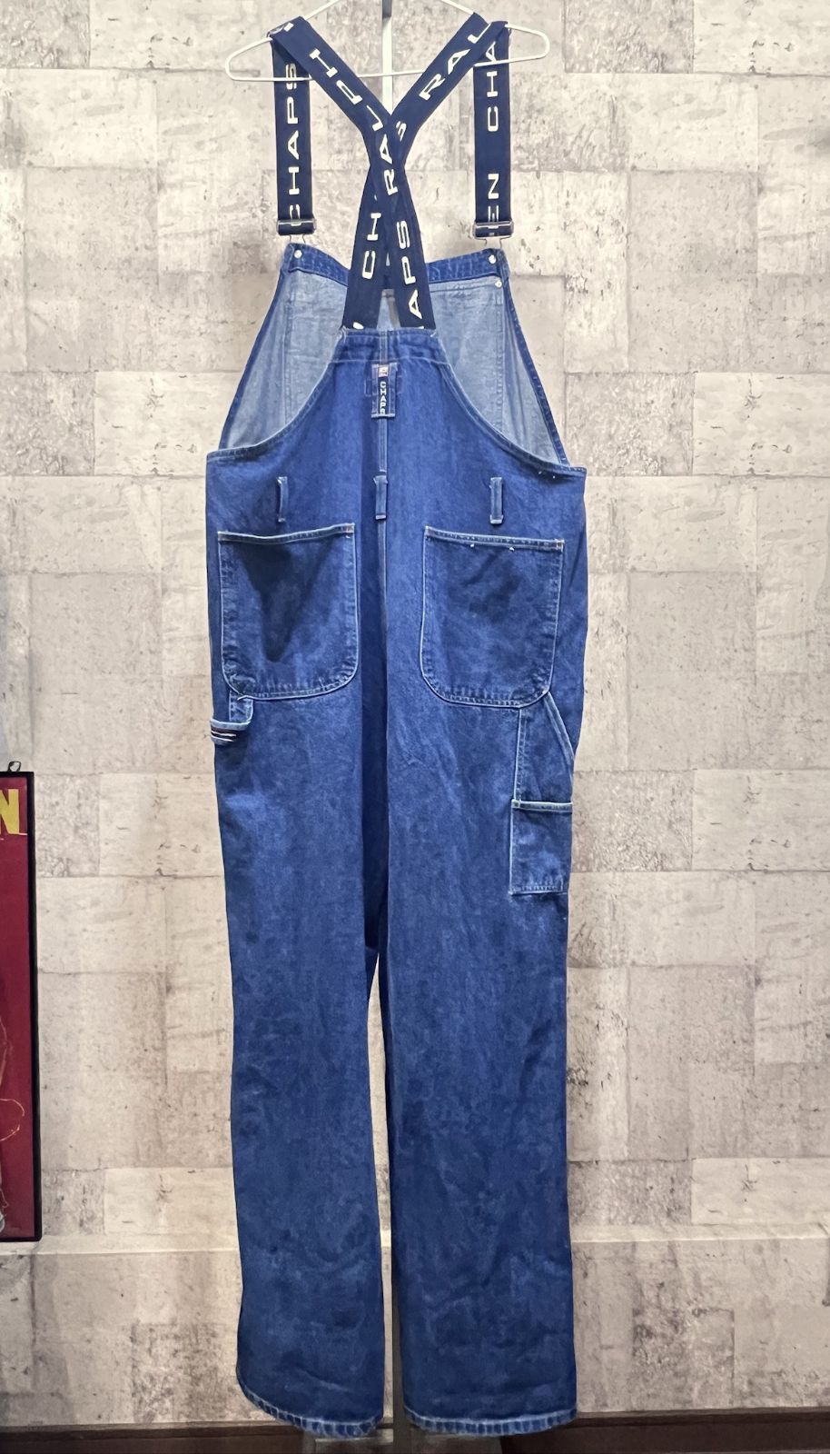 90'S チャップスラルフローレン デニム オーバーオール L メンズ CHAPS