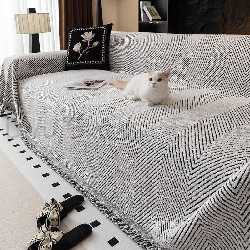 ご購入者様決定꒰未使用꒱フリンジ 大判マルチカバー 白柄 多様 寝具ソファーカバー インテリア 北欧 マルチカバー ホワイト 白 フリンジ ソファカバー ブランケット