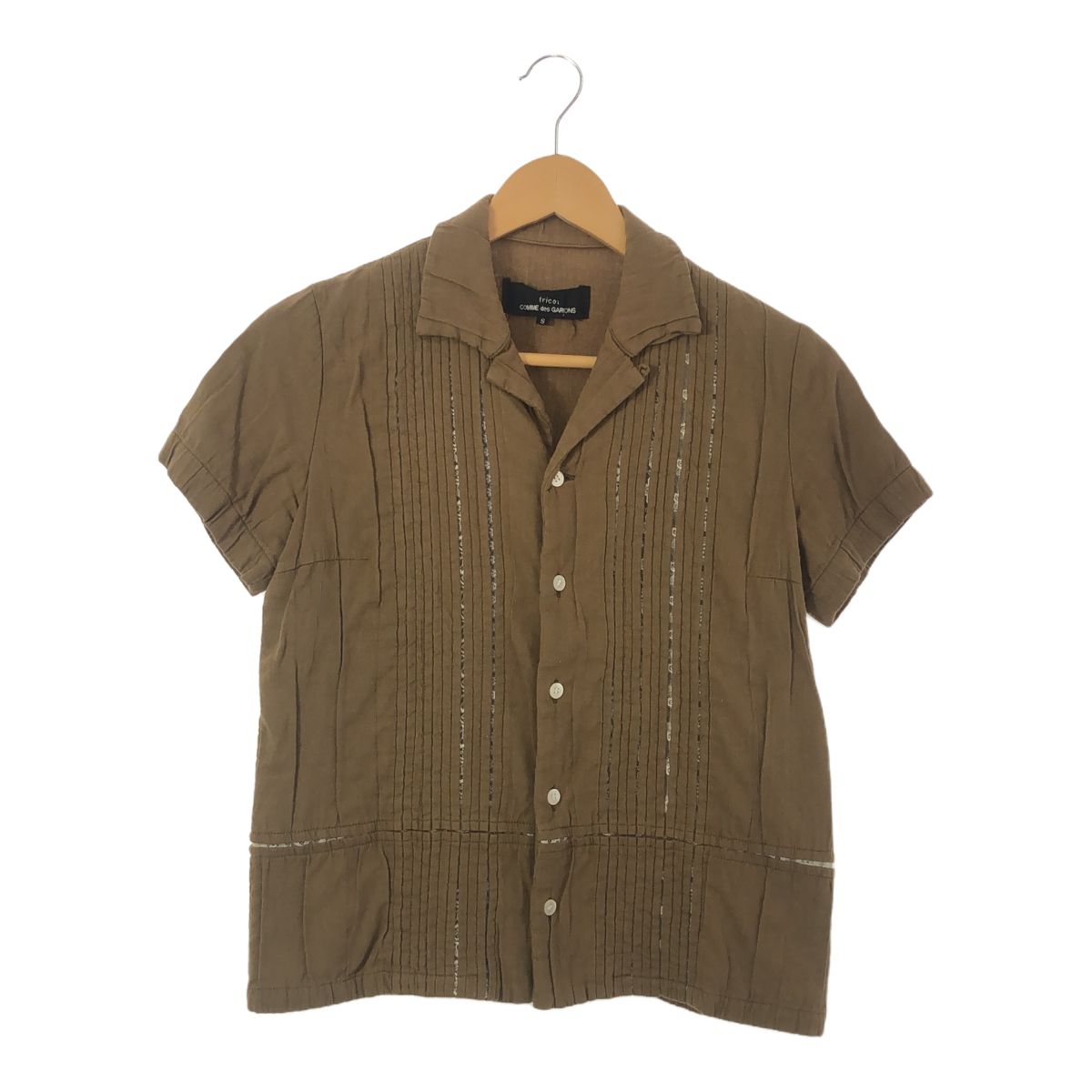 COMME DES GARCONS TRICOT TQ-B029 半袖シャツ Sサイズ COTTON TUCK 