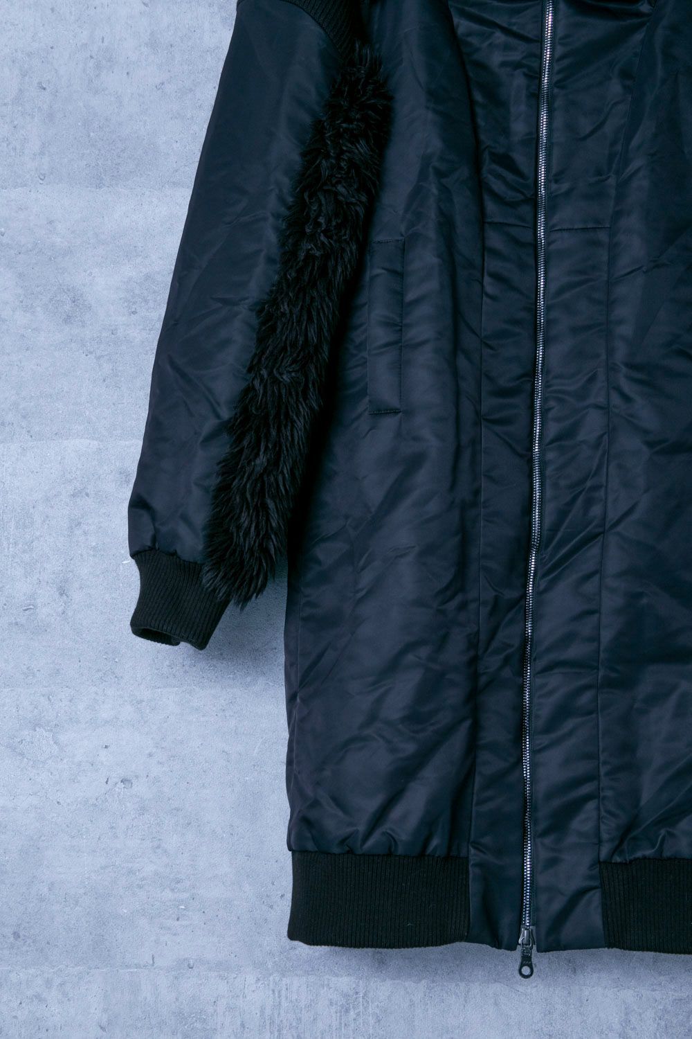 ATSUSHI NAKASHIMA アツシ ナカシマ フェイクファー中綿ロングブルゾン  