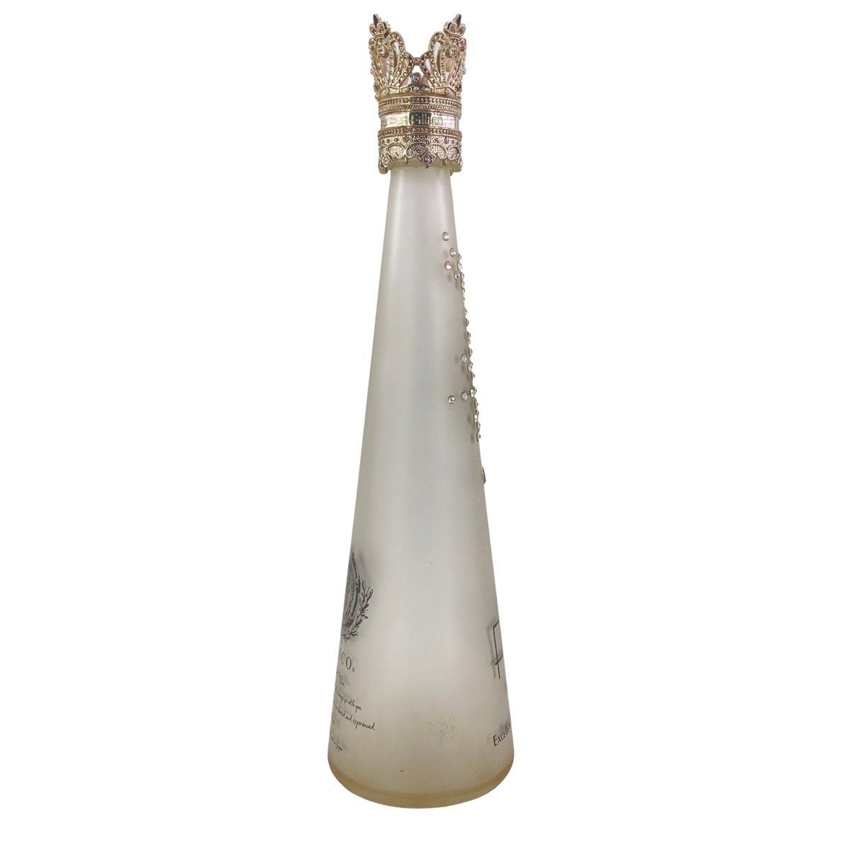 中古】 Fillico フィリコ クリア 透明 空ボトル 王冠付き インテリア