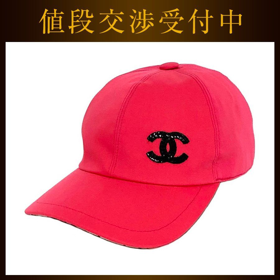 23SS 極美品 CHANEL ココマーク キャップ コットン ピンク シャネル 23SS キャップ 帽子 ピンク ココマーク フリーサイズ