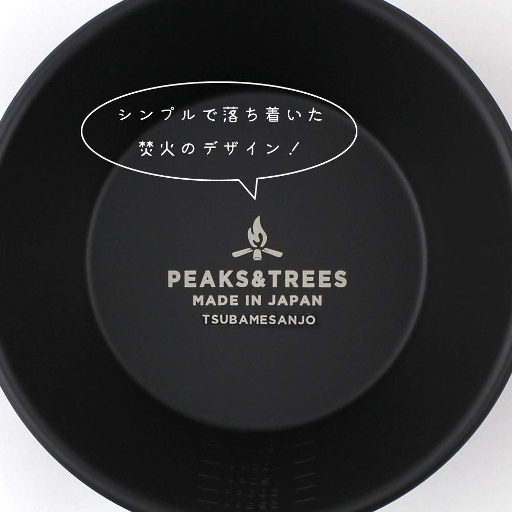 特価セール】PEAKS&TREES ステンレス シェラカップ 直火 黒 330ml 焚火