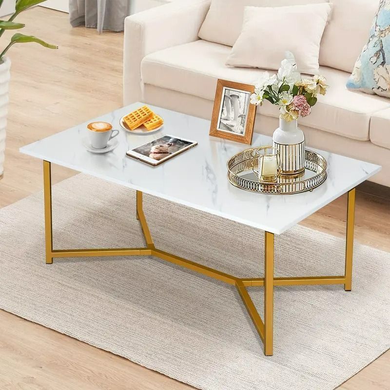 大理石コーヒーテーブル ホワイトマーブル