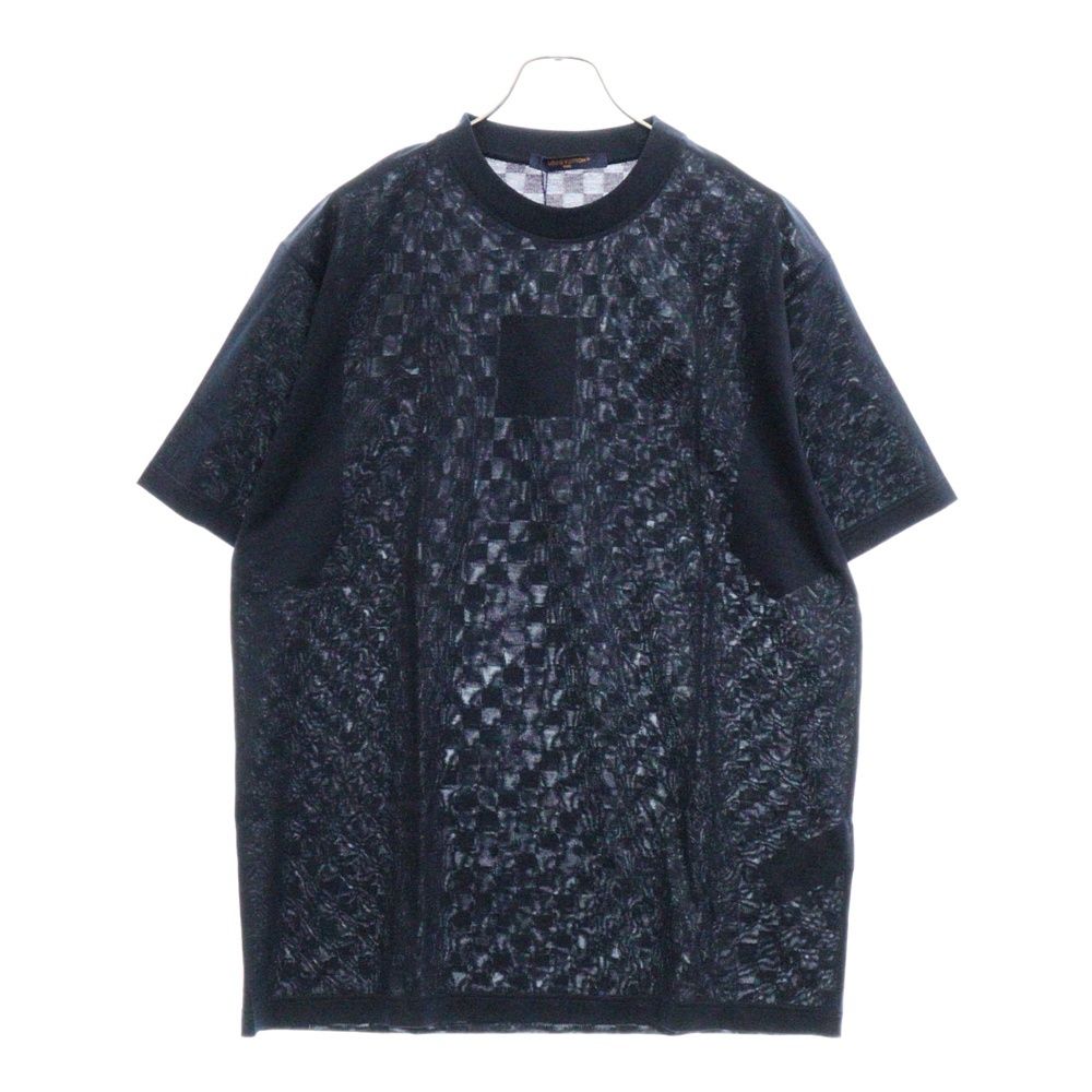 LOUIS VUITTON (ルイヴィトン) 24AW ダミエ柄 ロゴ刺繍 半袖Tシャツ ネイビー RM242MQ JUV HRY40W - メルカリ