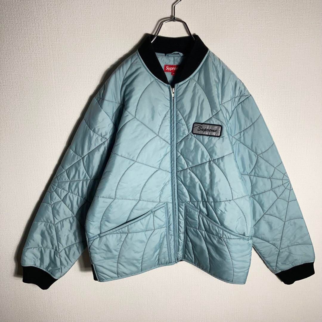 【木村拓哉着用】SUPREME ジャケット スパイダー 水色 M 木村拓哉着用】SUPREME ジャケット スパイダー 水色 M - メルカリ