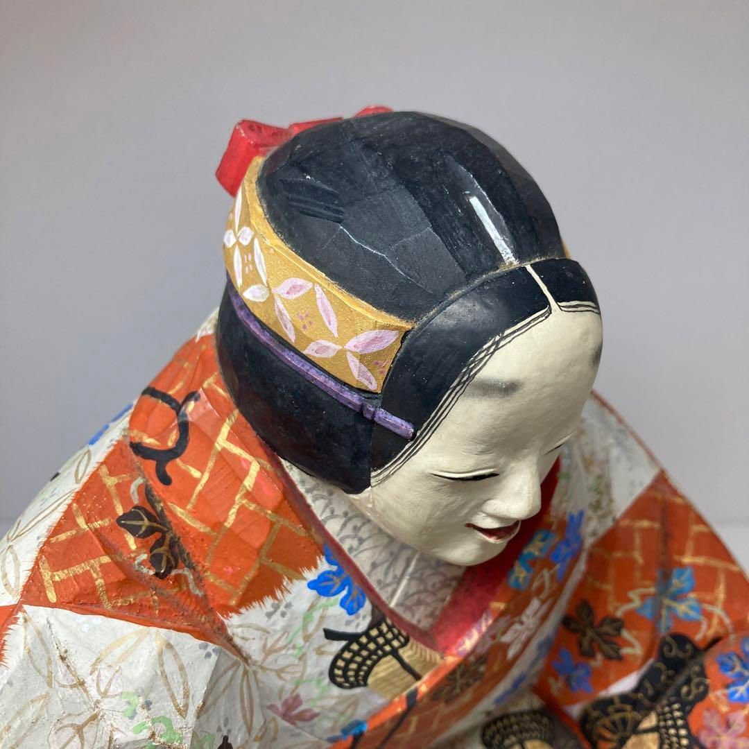 関谷充 木彫彩色能人物 高さ25㎝ 東Y6-1230 2Fタトオ