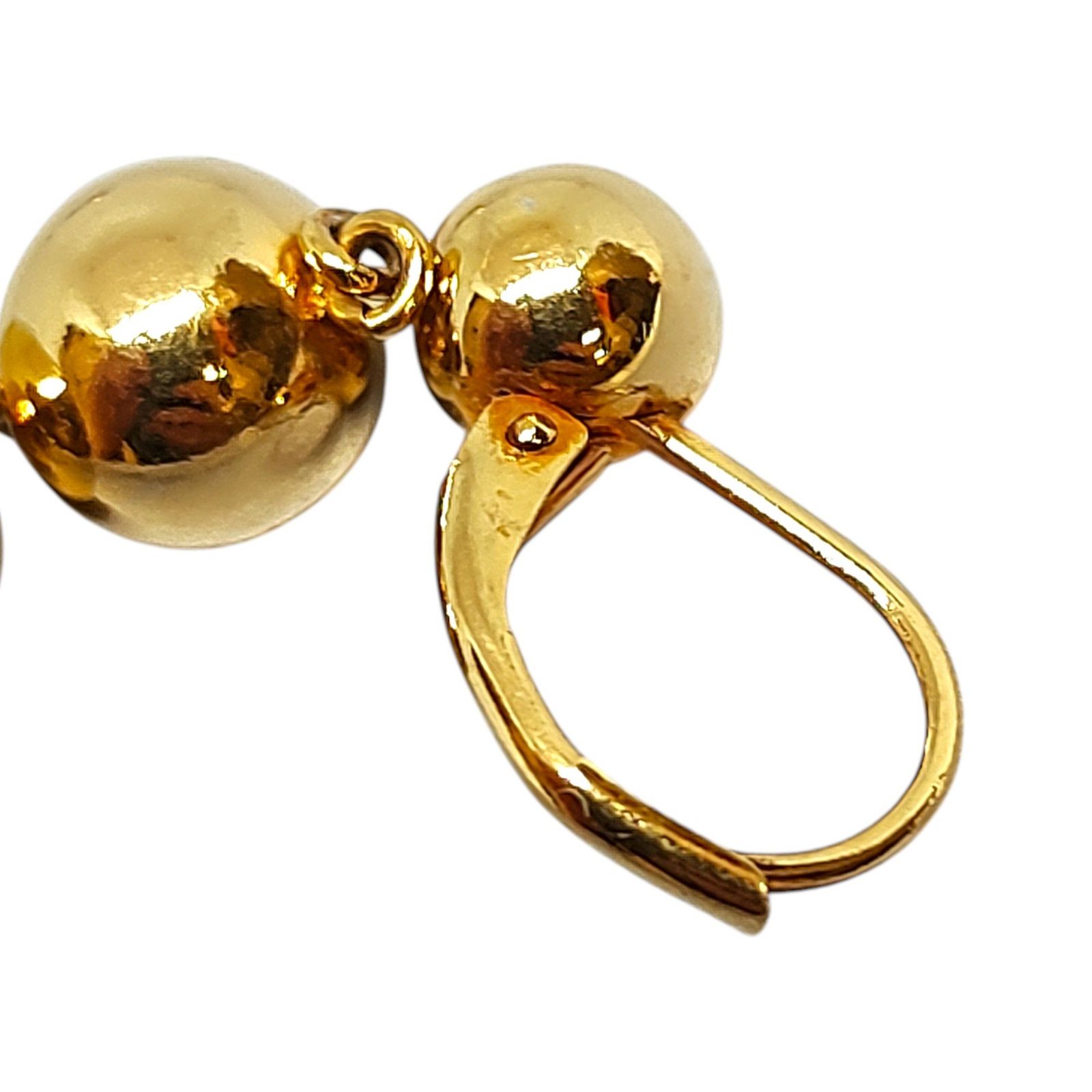 CELINE 3連 ゴールド ボールストレートピアス セリーヌ CELINE