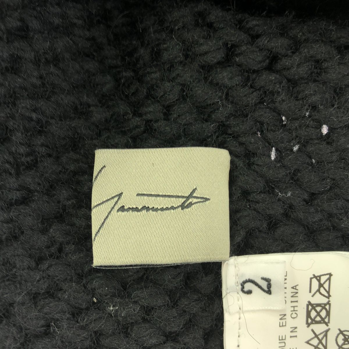 Yohji Yamamoto - Yohji Yamamoto FEMME ヨウジヤマモト ファム 23AW ハイネックステッチニットカーディガン FJ-K27-185 ブラック 2 Yohji Yamamoto FEMME ヨウジヤマモト ファム 23AW ハイネックステッチ