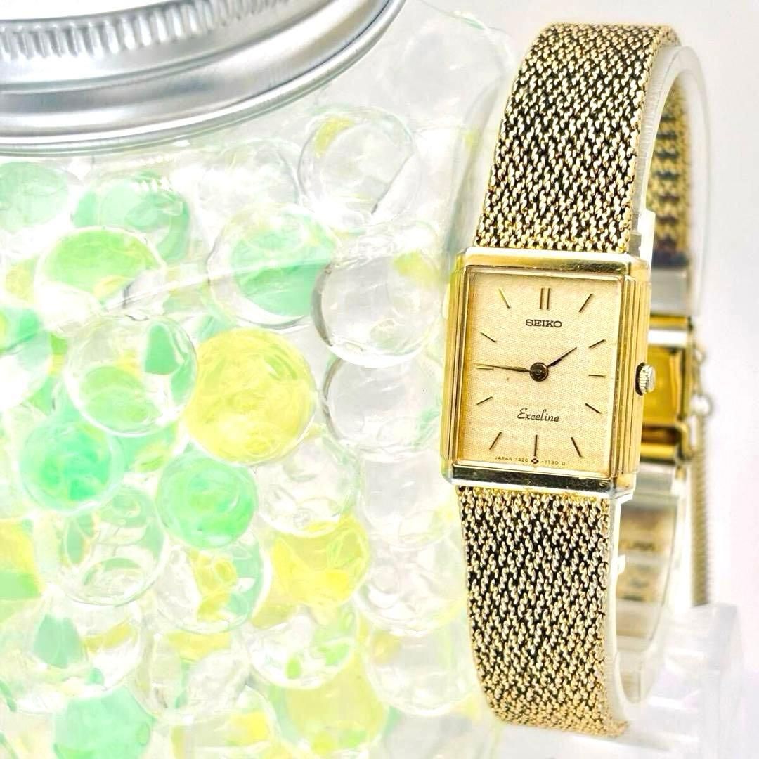 電池 SEIKO セイコー Exceline エクセリーヌ レディース 腕時計 ゴールド 純正ベルト