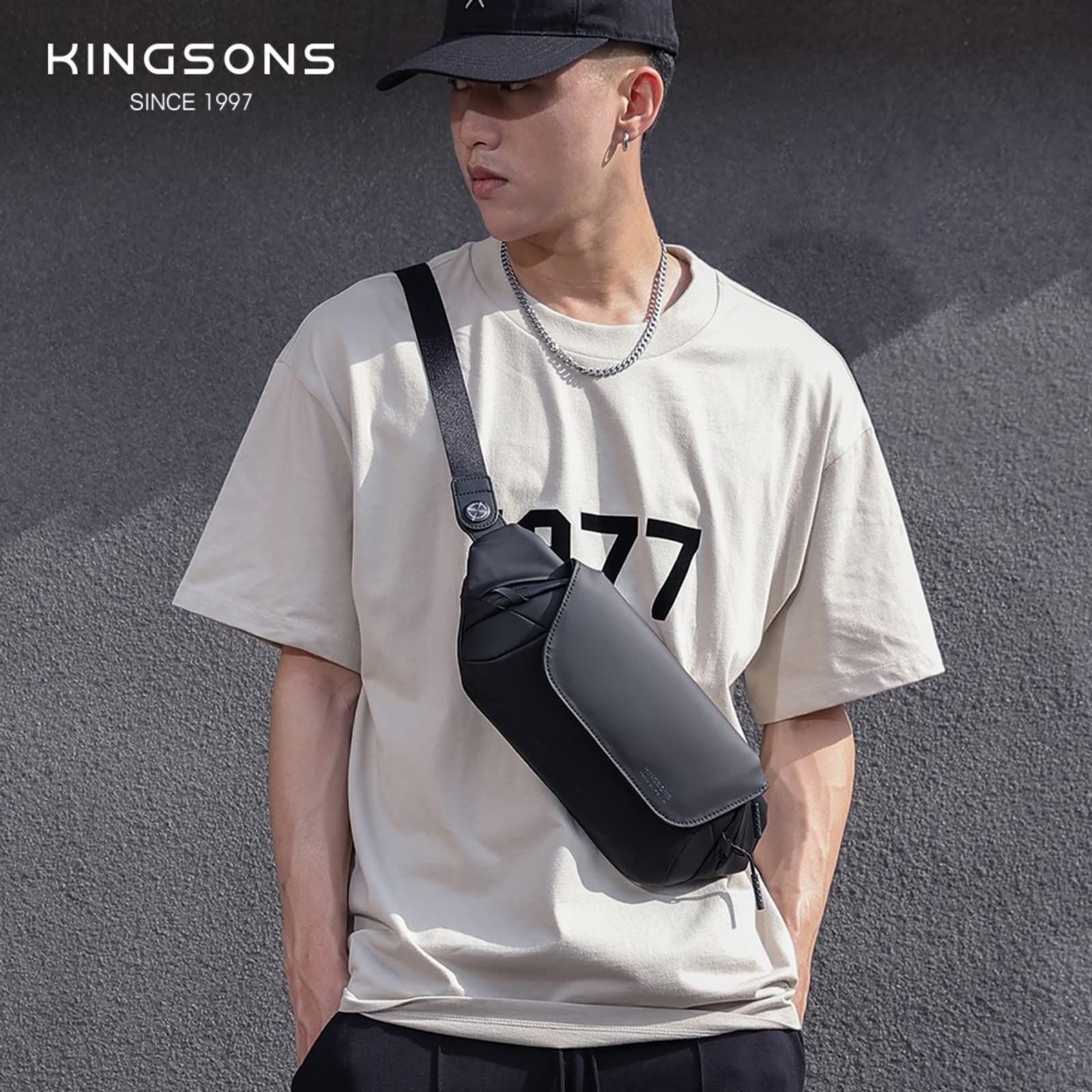 宅配 KINGSONS ボディバッグ メンズ 高? ショルダーバッグ人気 斜